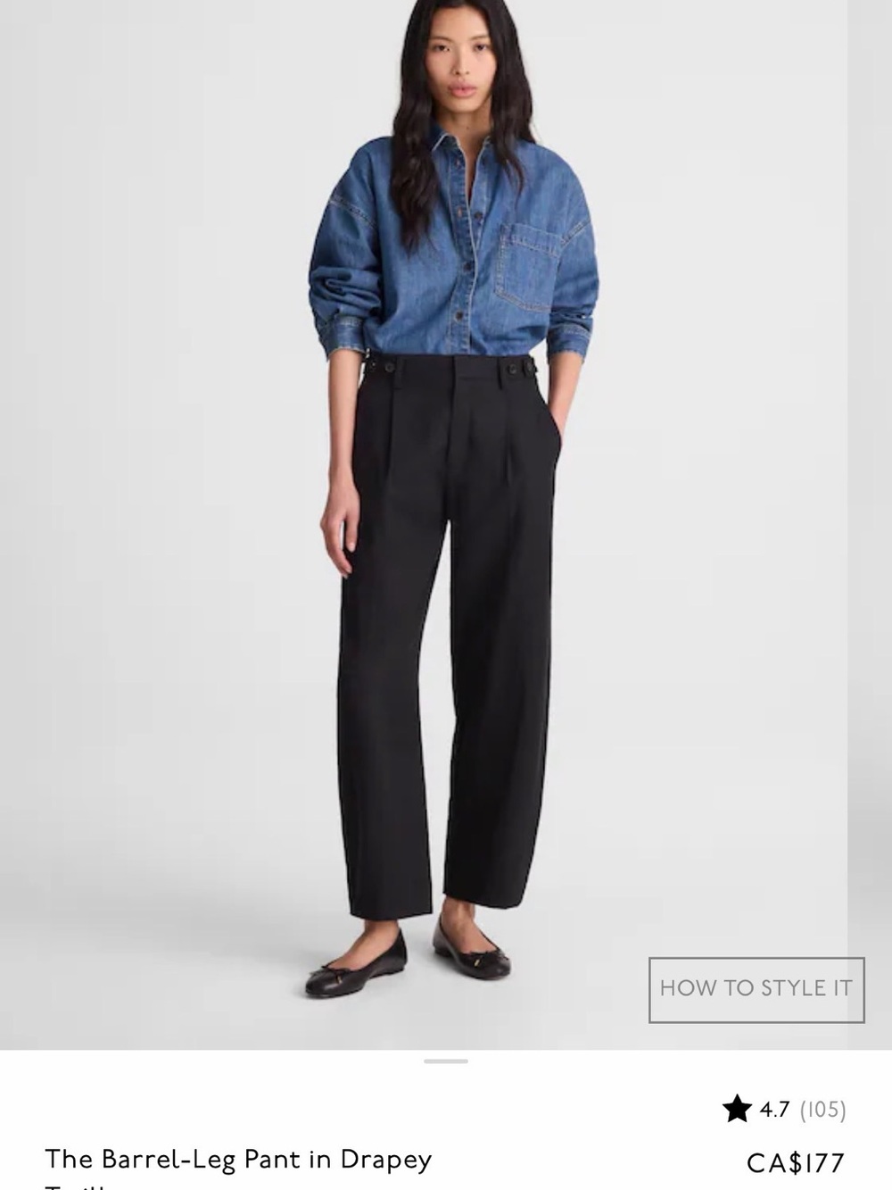 Barrel-Leg Drapey Pants in green